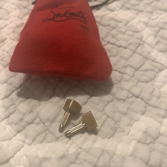 Christian Louboutin Nude extra heel tips  with pouch. - Picture 3 of 6